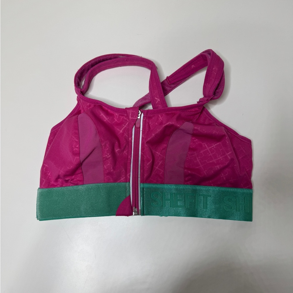 SHEFIT Vibrant Pink and Teal Sports Bra